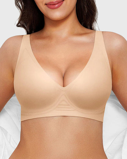 Seamless Deep V Push-Up Wireless Bra 3.0