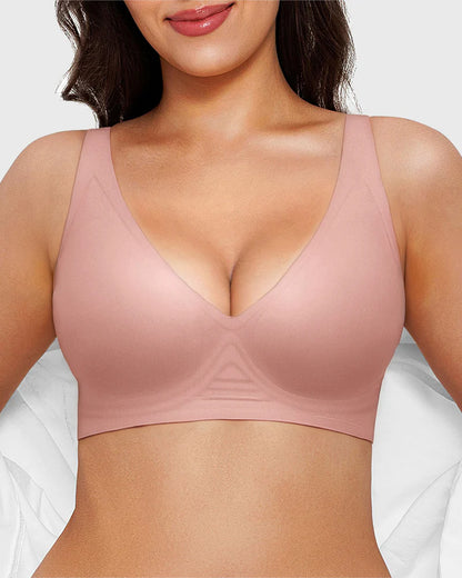 Seamless Deep V Push-Up Wireless Bra 3.0