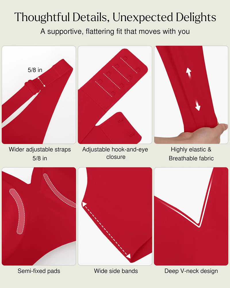 Seamless Deep V Push-Up Wireless Bra 3.0